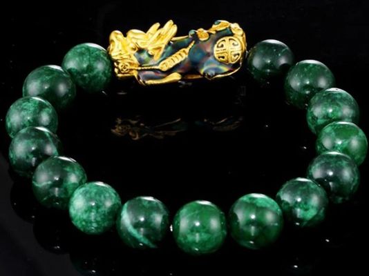 Chinese FengShui Mystical Bracelet PiXiu Jade Protection Bracelet