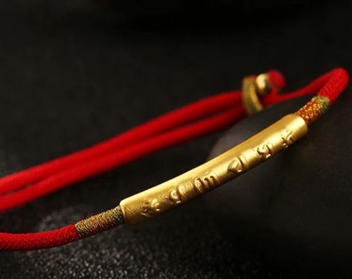 Tibetan Buddhist Mystical Bracelet Handmade Mani Mantra Lucky Red String Bracelet