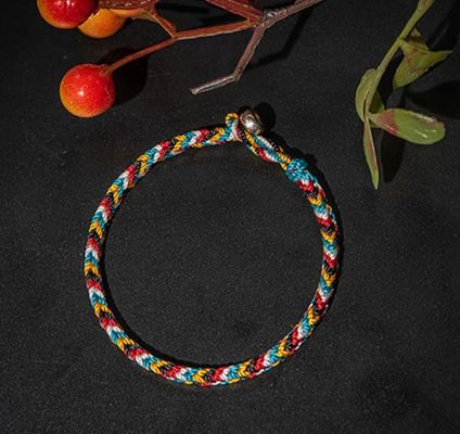 Tibet Handmade Mystical Bracelet Five Color Thread Protection Braid String Bracelet