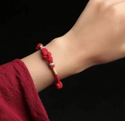 Chinese Knot Red String Jade Bracelet Luck Fortune Knot Braided Bracelets For Couples