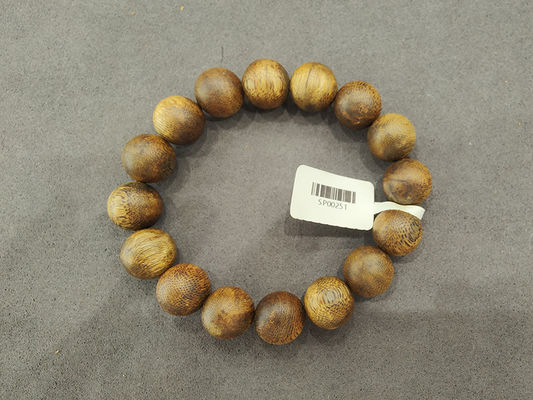 Versatile Oud Wood Bead Agarwood Bracelet Adjustable With Diamond / Crystal Gemstone