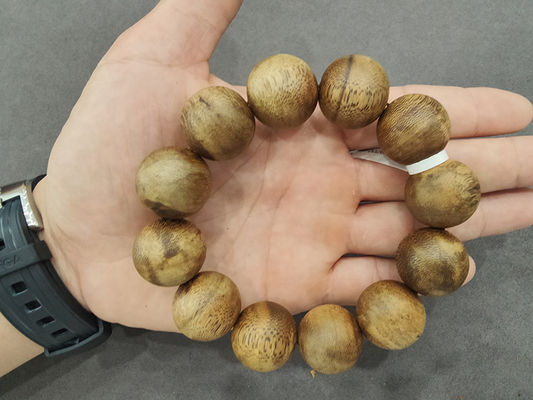 Adjustable Round Wood Bead Bracelet Handcrafted for a Natural and Bohemian Feel