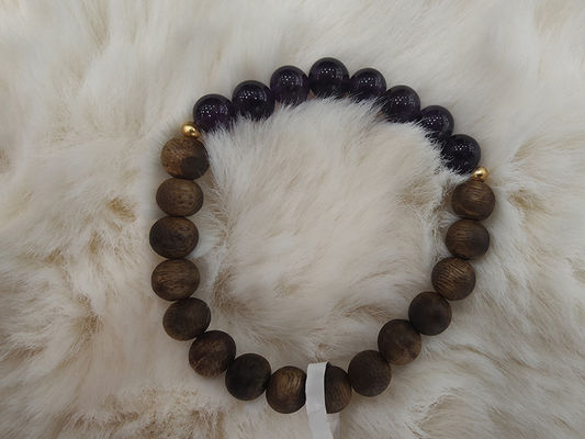Adjustable Gold Agarwood Bracelet Link / Rolo Chain Type And Fob Terms
