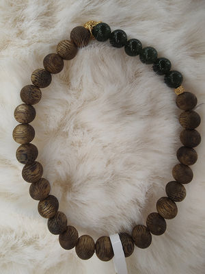 Adjustable Gold Agarwood Bracelet Link / Rolo Chain Type And Fob Terms