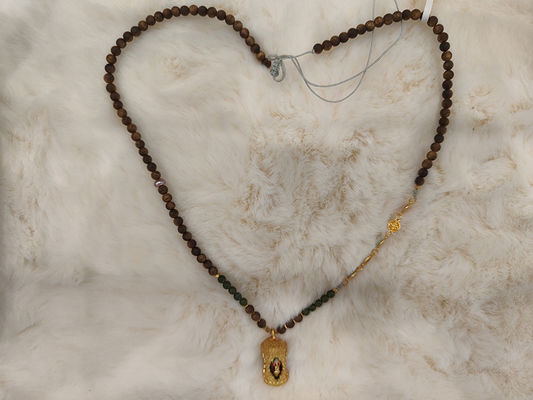 Luxurious Agarwood Pendant Lightweight Golden Agarwood Jewelry Adjustable Size