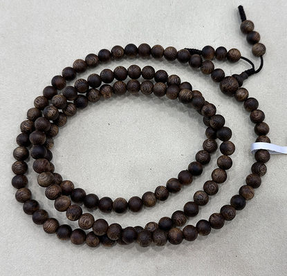 Printing Accepted Agarwood Healing Wristband with Gold/Silver Design