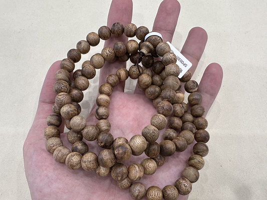 Chinese Oud Bakhoor Pure Agarwood Bracelet For Gifting Lobster Claw / Hook Clasp