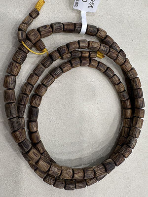 Round Agar Wood Bracelet Printing Acceptable Luxurious Velvet Pouch Packaging