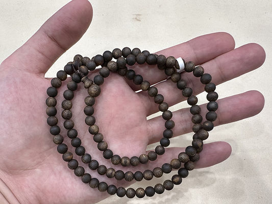 Round Agarwood Bracelet Adjustable Size and Personalized Custom Printing Acceptable