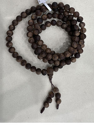 Round Agarwood Bracelet Adjustable Size and Personalized Custom Printing Acceptable