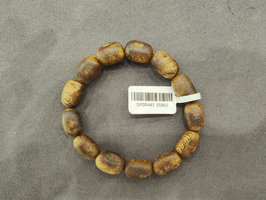 Durable Elegant And Fine Agarwood Bracelet With 12mm Beads Gold Or Silver
