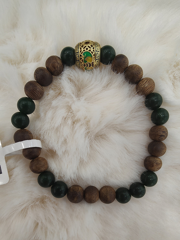 Adjustable Gold Agarwood Bracelet Link / Rolo Chain Type And Fob Terms