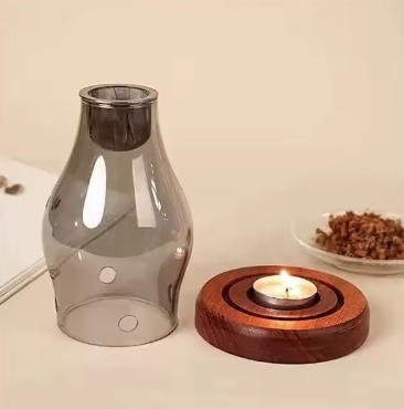 Hotel Agarwood Aroma Lamp Fragrance With Essential Oil Diffuser 7.5cm Diameter