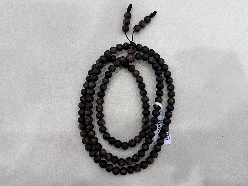 Round Agarwood Bracelet Adjustable Size and Personalized Custom Printing Acceptable