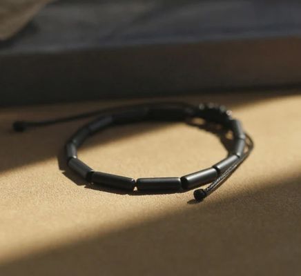 Buon prezzo 10/12/14 Perline Braccialetto mistico Nero Onice Braccialetto perline Supporto Protezione Braccialetto in linea